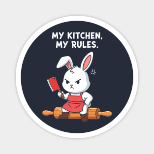 My Kitchen, My Rules Bunny Magnet
